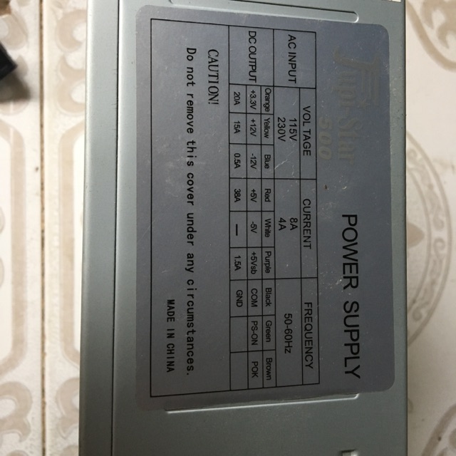 Nguồn máy tính Jupistar 500W 24P