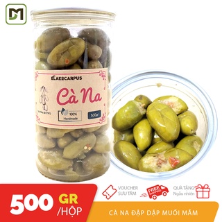 Hộp 500gr cà na đập dập mắm muối ớt tây ninh đủ vị chua cay ngọt chát giòn không chất bảo quản