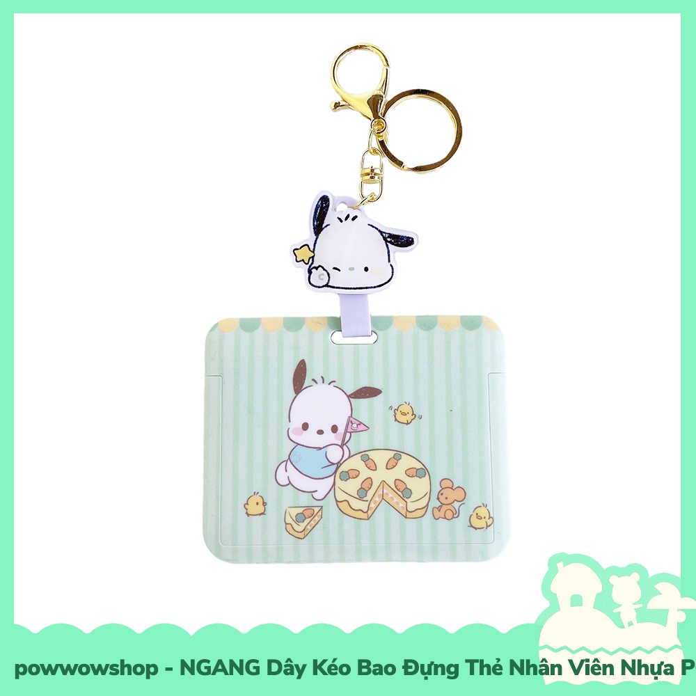 [Sẵn VN - Hỏa Tốc] Dây Kéo Bao Đựng Thẻ Nhân Viên NGANG Nhựa PC + Acrylic Phong Cách Hoạt Hình Sanrio Cute Days