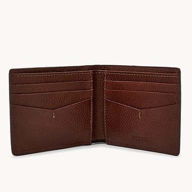 Ví da Nam Fossil Brown (Tyler RFID Bifold) - Hàng nhập Mỹ