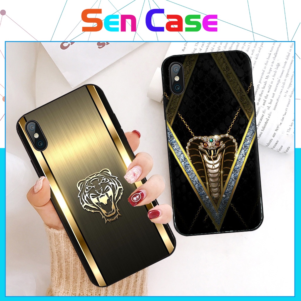 Ốp Lưng Iphone Chất Liệu Kính Hổ Và Rắn Vàng, IP6/6s/7/8/plus/x/xs/xsmax/11/11pro/11promax/12/12pro/12promax