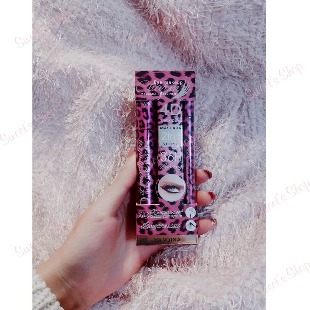 [Tặng Bút Kẻ Mắt] Mascara💖FREESHIP💖Combo Mascara và Kẻ Mắt Yanqina Red Leopard Eyeliner 4D Mi Siêu Dài Không Thấm Nước | BigBuy360 - bigbuy360.vn