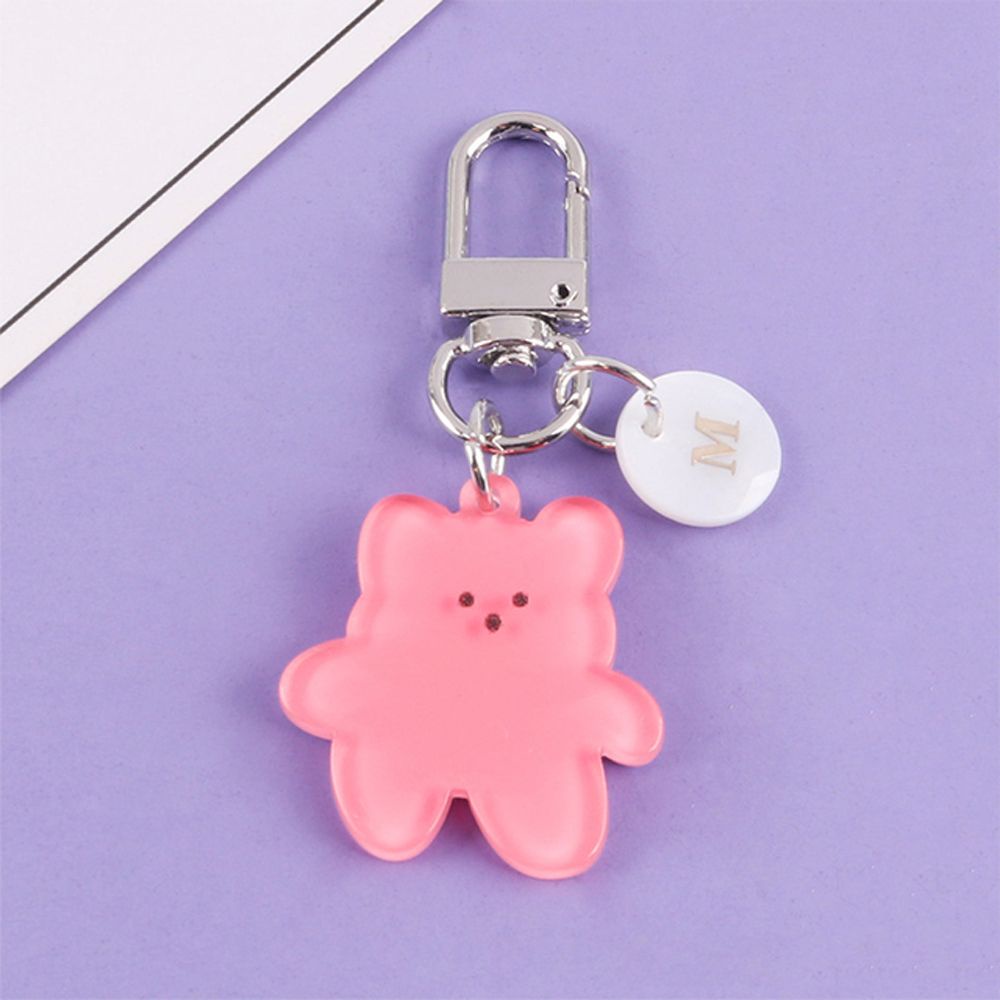 Móc khóa acrylic hình gấu màu kẹo dễ thương sáng tạo trang trí ô tô/ balo cho nữ
