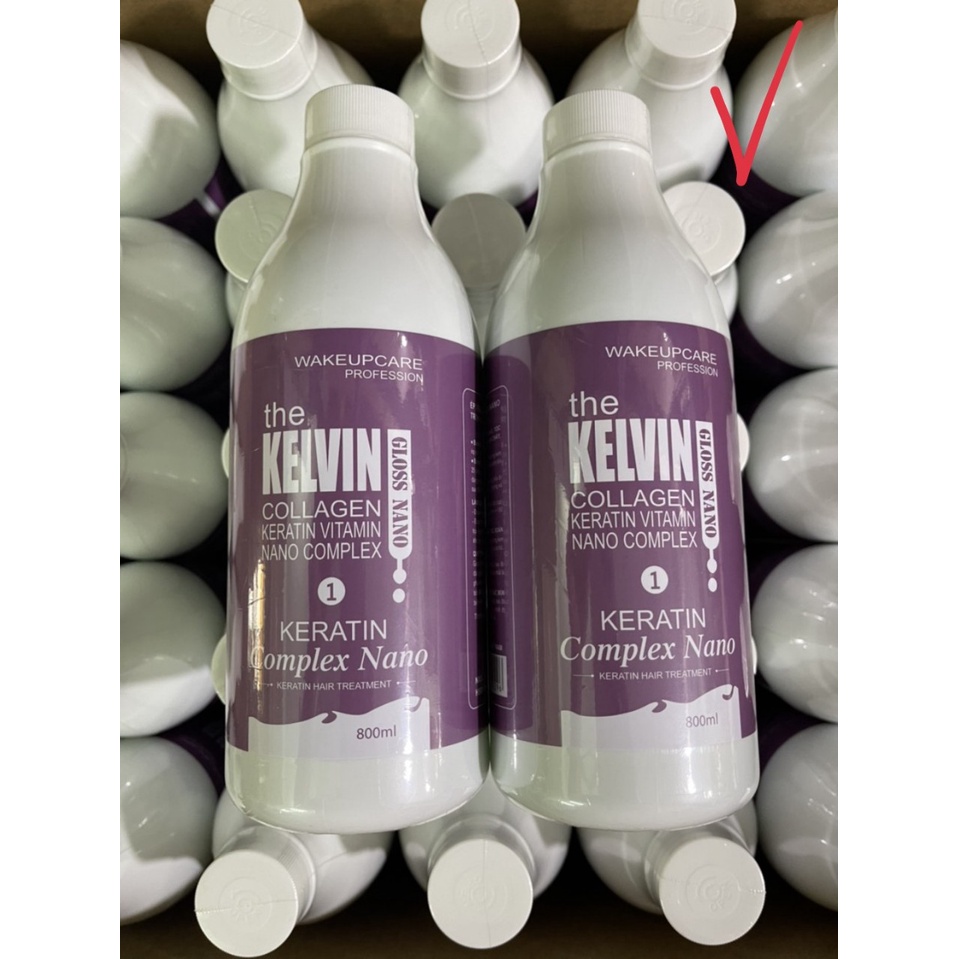 Keratin Nguyên Chất Siêu Phục Hồi Tóc Hư Tổn KelVin 800ml,Thực Hiện Hóa Chất Hiệu Quả Ngay Trên Nền Tóc Nát