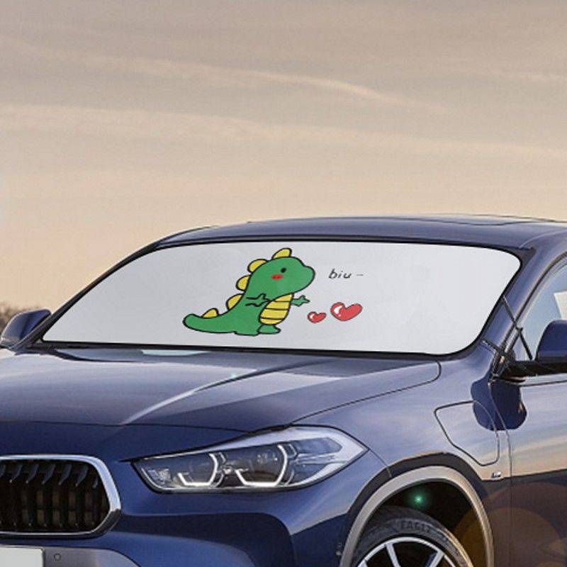 Tấm Che Nắng Cách Nhiệt Họa Tiết Hoạt Hình Gắn Kính Chắn Gió Trước Cho Xe Hơi