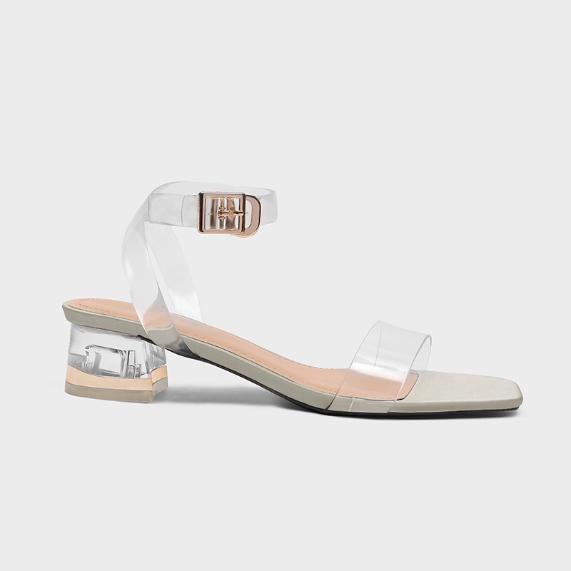 Giày Sandal DILY Quai Trong Suốt Gót Mica Cao 3cm_AA0230