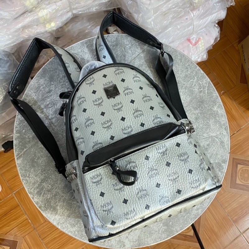 [HÀNG QCCC] Balo MOM, balo da thời trang đi học cao cấp size 40 đựng vừa a4 có đệm vai cho cả nam và nữ (ảnh thật)
