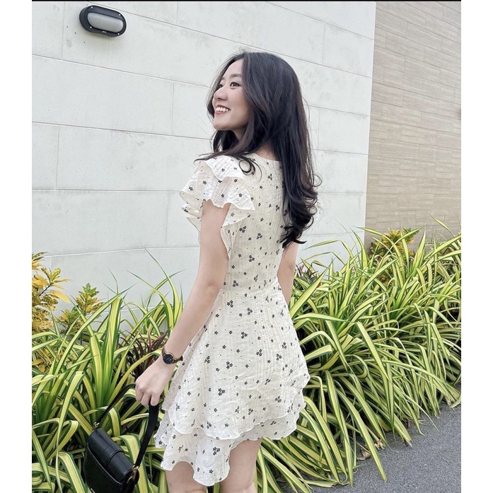 Váy Hoa Vân Tơ Cánh Tiên