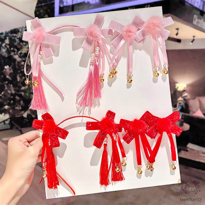 Cài Tóc Phối Nơ Dễ Thương Cho Bé Gái