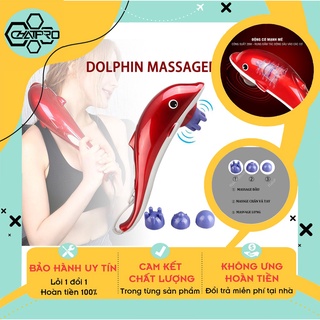 [Hàng Cao Cấp] Máy Massage Cầm Tay Cá Heo Cao Cấp ,Máy Massage Cá Heo 3 Đầu Trị Liệu - Bảo Hành 12 Tháng