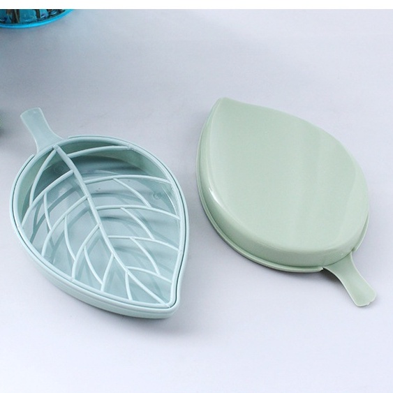 Khay Nhựa Để Xà Bông Kệ để đồ nhà tắm hình lá dễ thương