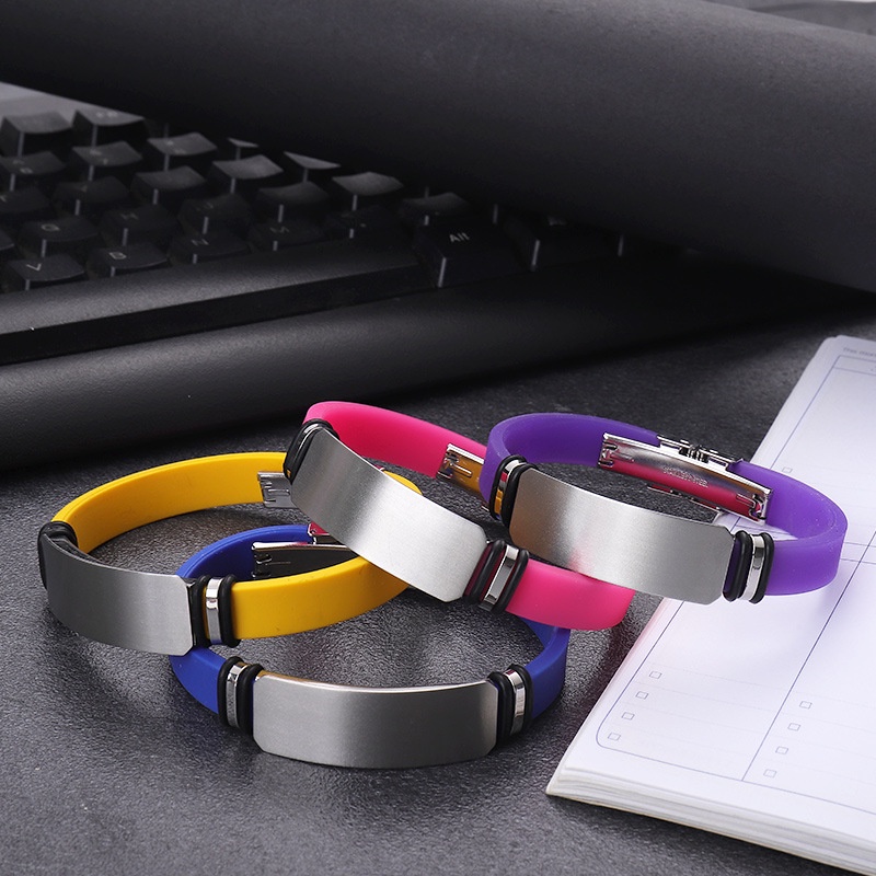 Vòng Tay Khắc Chữ ECGIFT BR047 Bằng Thép Không Gỉ Cho Nam