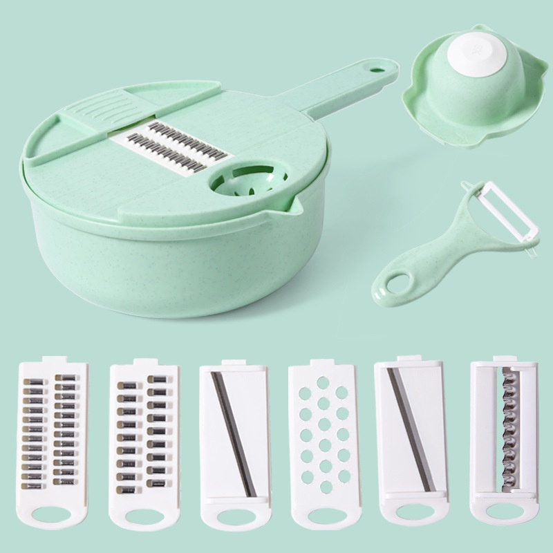 Dụng Cụ Bào Rau Củ Quả Đa Năng Lúa Mạch Thiết Kế 8 trong 1 Tiện Lợi - Darling Home
