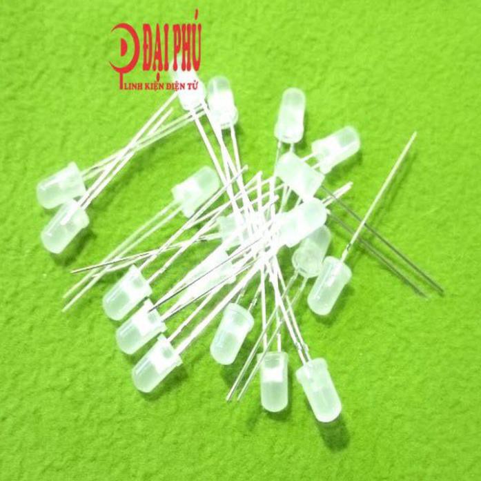 Led đục 5mm xanh lá, vàng, đỏ, xanh dương, trắng