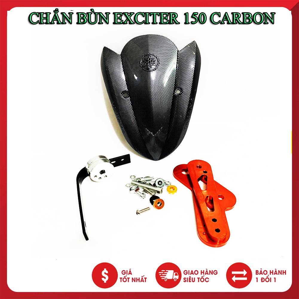 CHẮN BÙN SIÊU NHÂN CARBON CHÂN NHÔM CNC CHO EXCITER 150 ( HÀNG ĐỜI ĐẦU RẤT CHẮC CHẮN)
