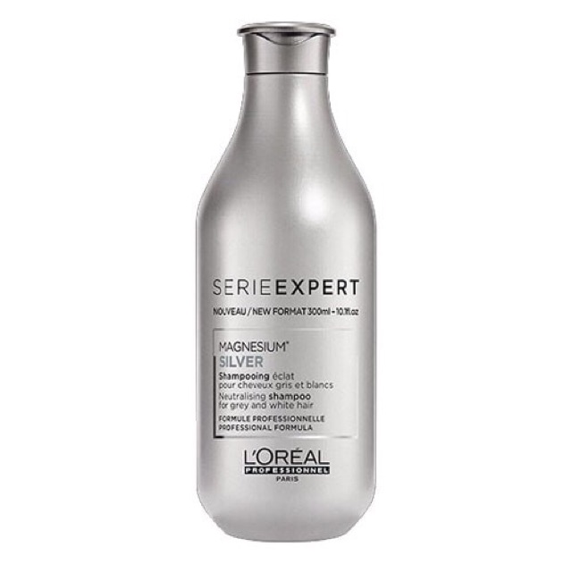 Dầu gội khử vàng Loreal Magnesium Silver 300ml cho tóc xám bạc