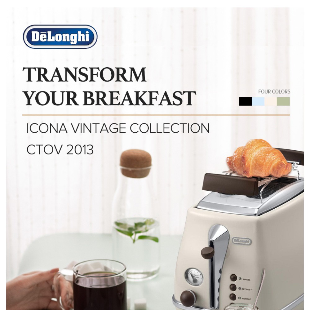 [Mã 155ELSALE giảm 7% đơn 300K] Máy Nướng Bánh Mỳ Delonghi CTOV2103 CTOV2103.BG [Chính hãng]