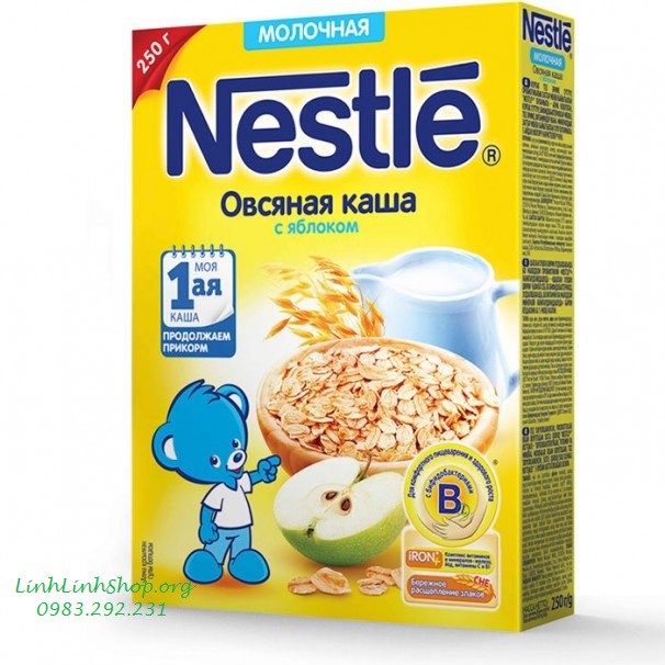 Bột ăn dặm Nestle xách Nga