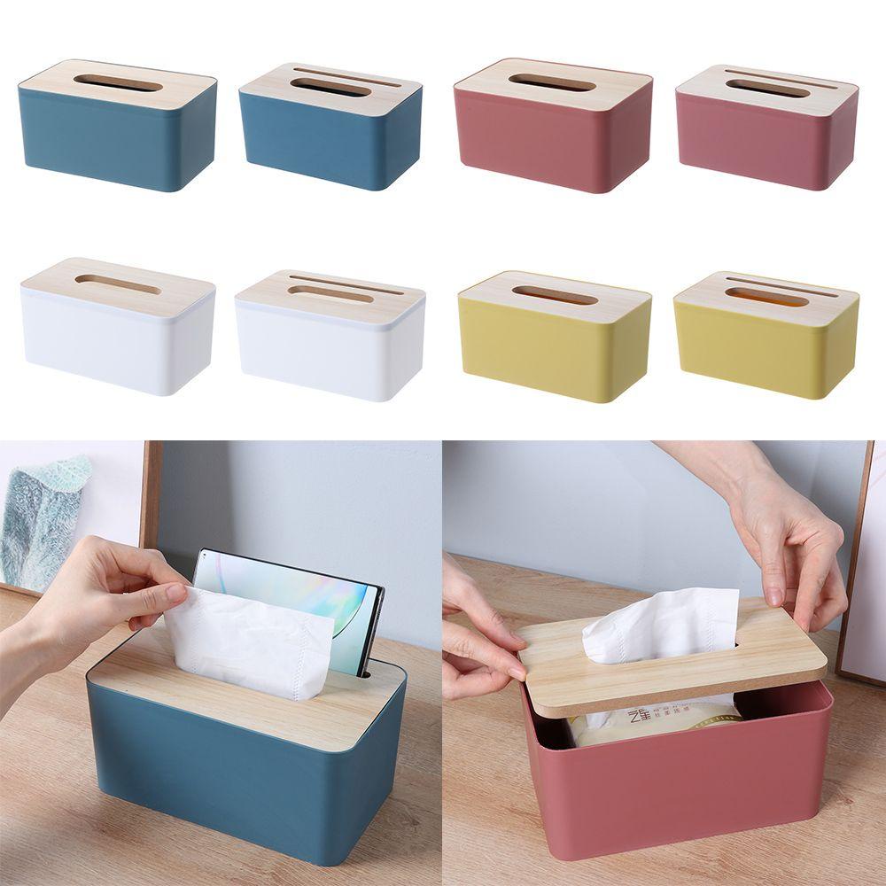 PATH Hộp Đựng Khăn Giấy Bằng Gỗ Họa Tiết Hoạt Hình Dễ Thương Ốp