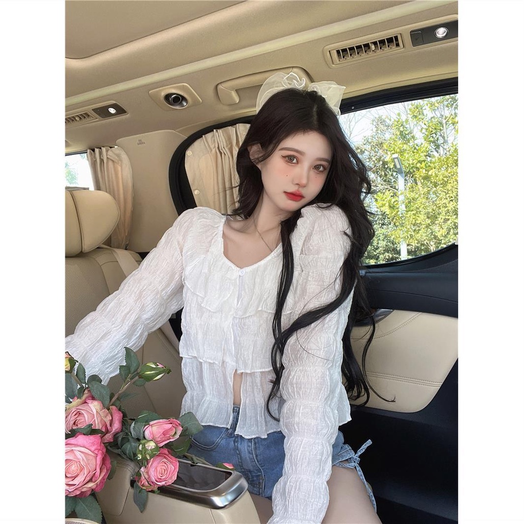 Áo Khoác Cardigan Dài Tay Màu Sắc Đơn Giản Thời Trang Cho Nữ  tao bao