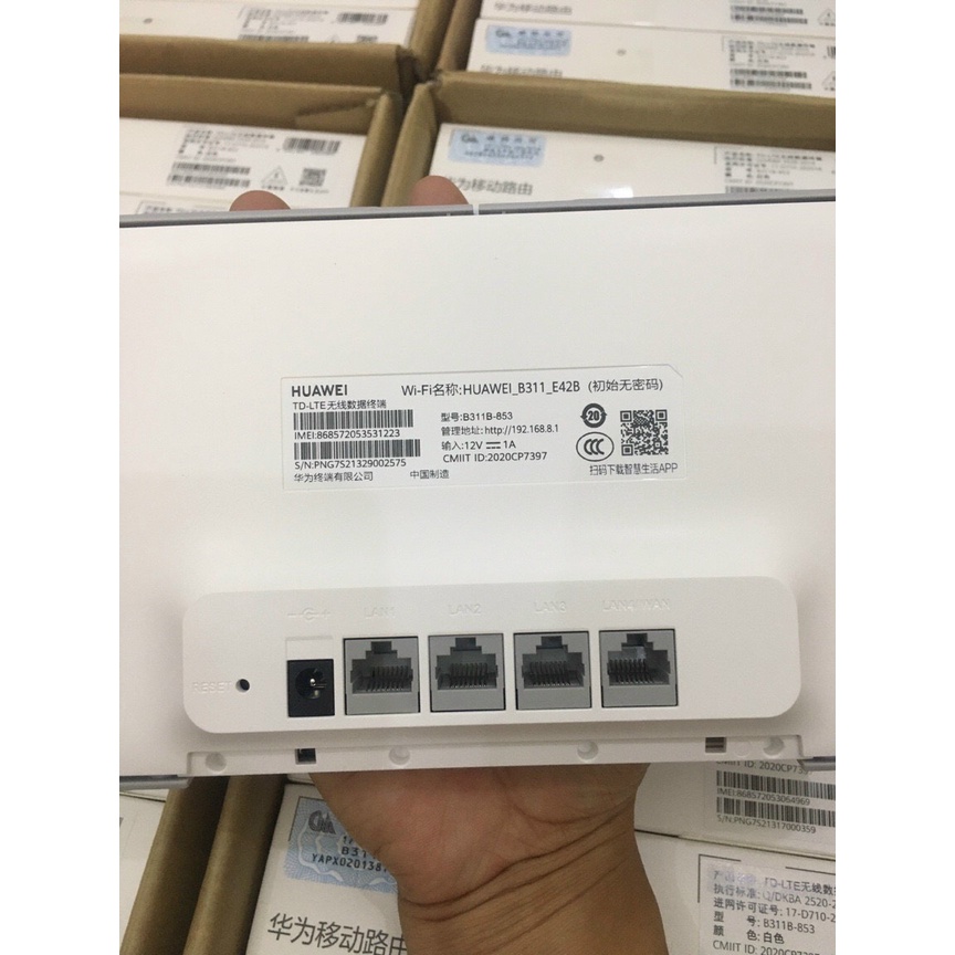 Thiết Bị Phát Wifi Huawei B311 -221 1 cổng lan Tốc Độ 4G 150Mbps chính hãng huawei