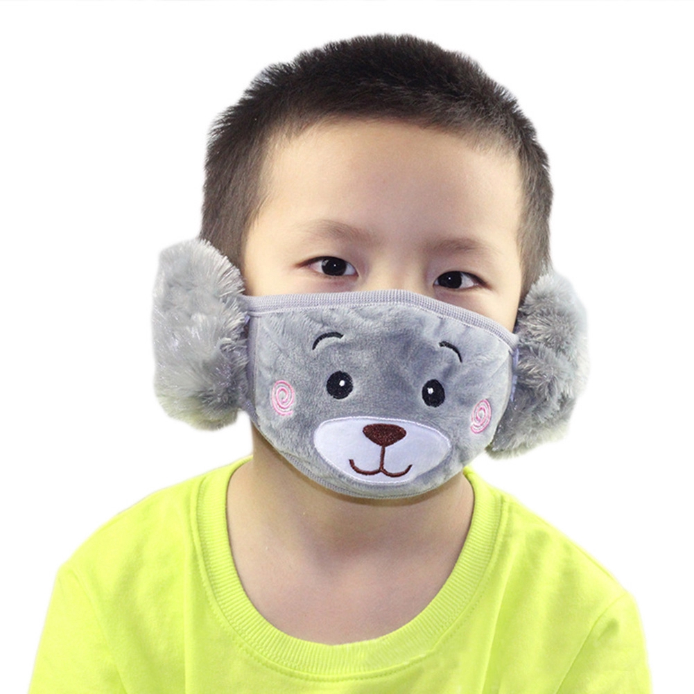 Khẩu trang lót lông bọc tai hai trong một tiện dụng cho trẻ em | BigBuy360 - bigbuy360.vn