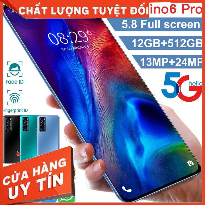 điện thoại Rino6 Pro bán lớn HD smartphone Android màn hình lớn hai SIM 5G Khóa học trực tuyến Khuyến mãi năm 2022 COD