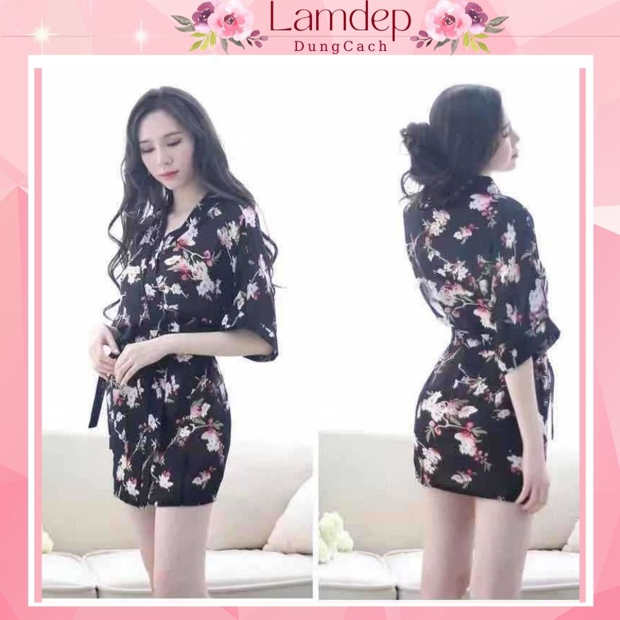 Aó choàng voan lụa kimono sang chảnh