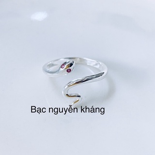 Nhẫn bạc cho nữ họa tiết hình con rắn