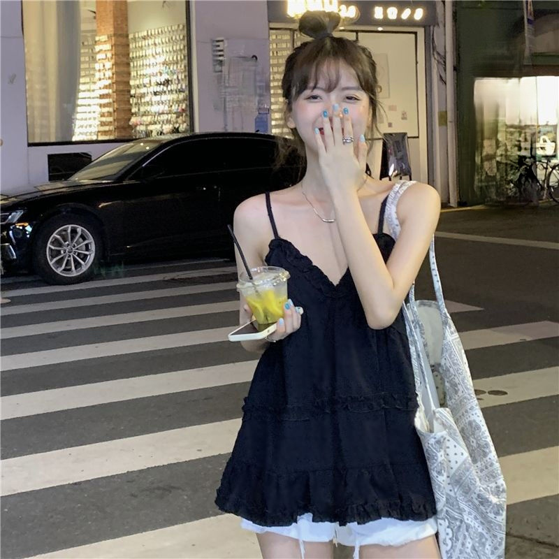 Áo sơ mi hai dây thời trang mùa hè dành cho nữ 2021