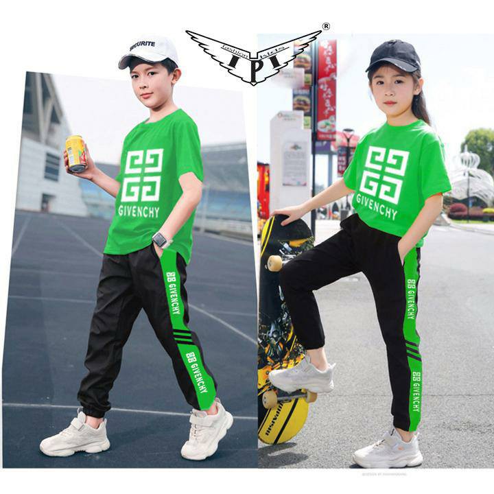 Bộ bé gái bé trai phong cách thể thao thun cotton xinh mát hàng vnxk