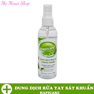 Chai xịt khuẩn, dung dịch rửa tay sát khuẩn mini HapiCare+ (100ml), nước khử khuẩn xịt rửa tay khô