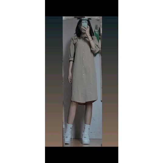 ✨Đầm sơ mi chất đũi lụa Hàn xịn xò sll đi cafe quá ư là mê 😻 | BigBuy360 - bigbuy360.vn