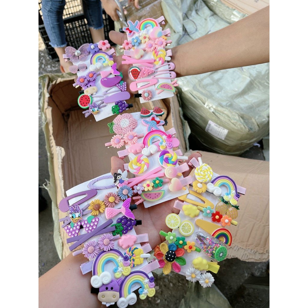Kẹp tóc cho bé, set 14 kẹp tóc cho bé gái phiên bảnHàn Quốc PK54 (9 hàng mới về)