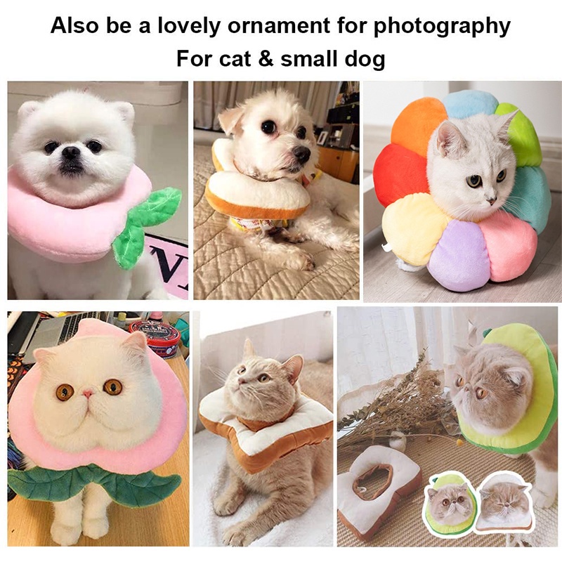 Vòng Cổ Mềm Mại Cho Thú Cưng Vòng Cổ Cotton Mềm Mại Bảo Vệ Cho Thú Cưng Vòng Cổ Hình Bánh Mì Mềm Mại Cho Thú Cưng VÒNG CỔ CHỐNG LIẾM CHO CHÓ MÈO