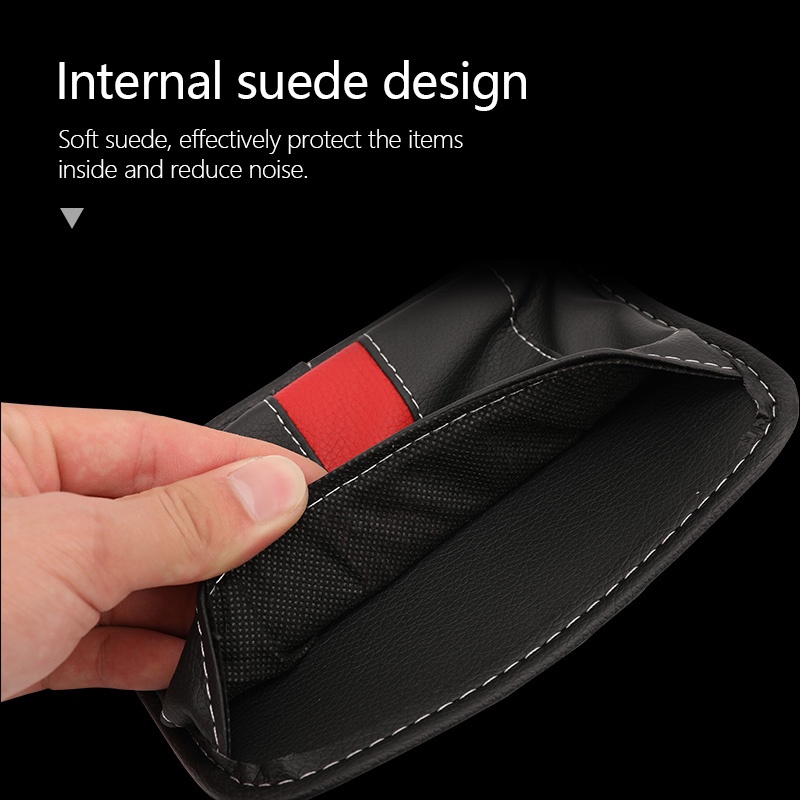 Túi đựng đồ SEAMETAL dán trên xe hơi bằng da đa năng