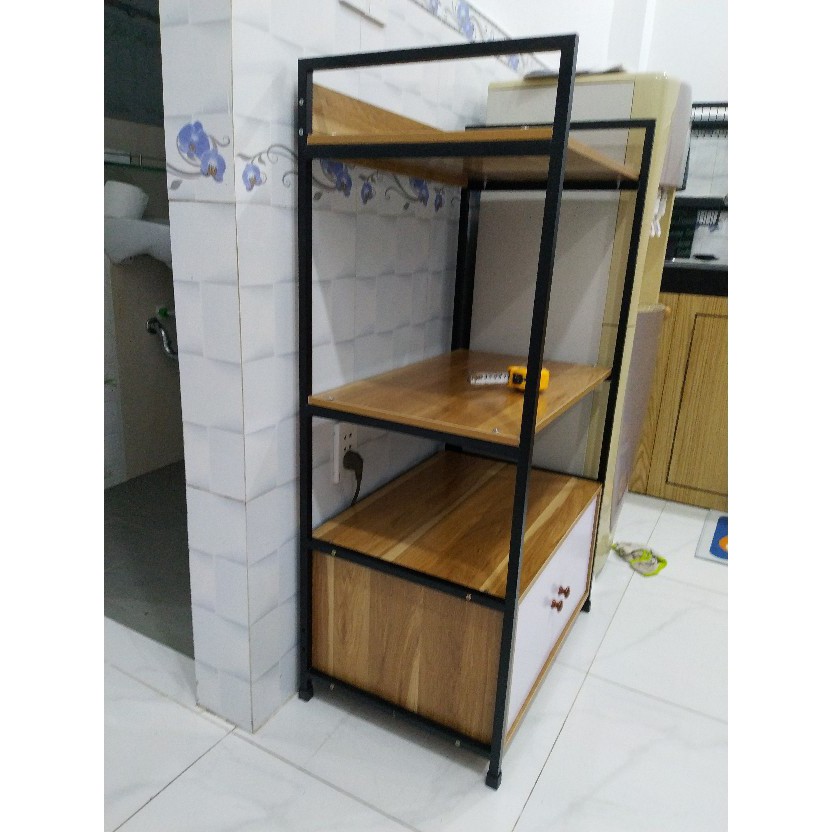 𝐌IỄN PHÍ SHIP Kệ Lò Vi Sóng 4 Tầng Có Tủ Cực Hot