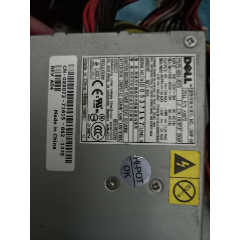 DELL L280P-00 280 WATT PFC POWER SUPPLY FOR OPTIPLEX 620/745/755 . sài tốt