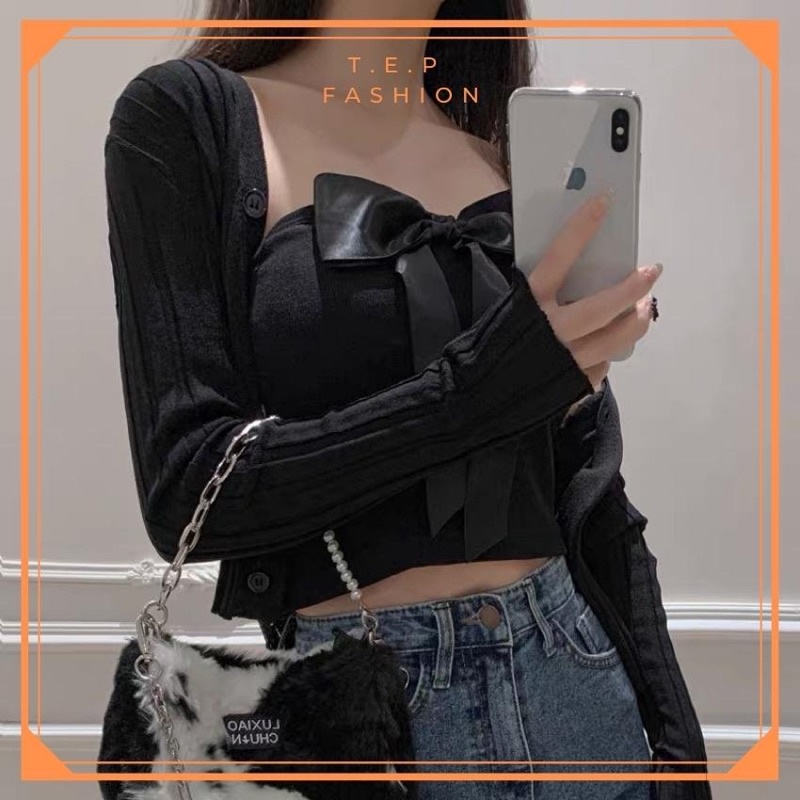 Áo Quây Croptop Nơ Ngực Tep Venus Fashion - BRA010