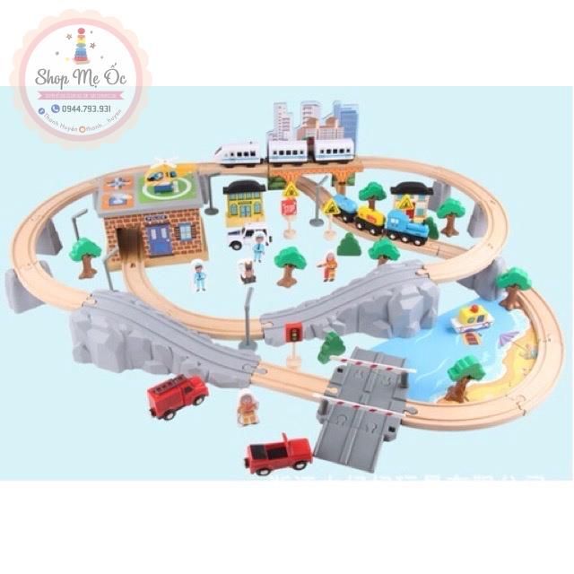 Đồ chơi gỗ - Bộ Ray tàu chạy pin