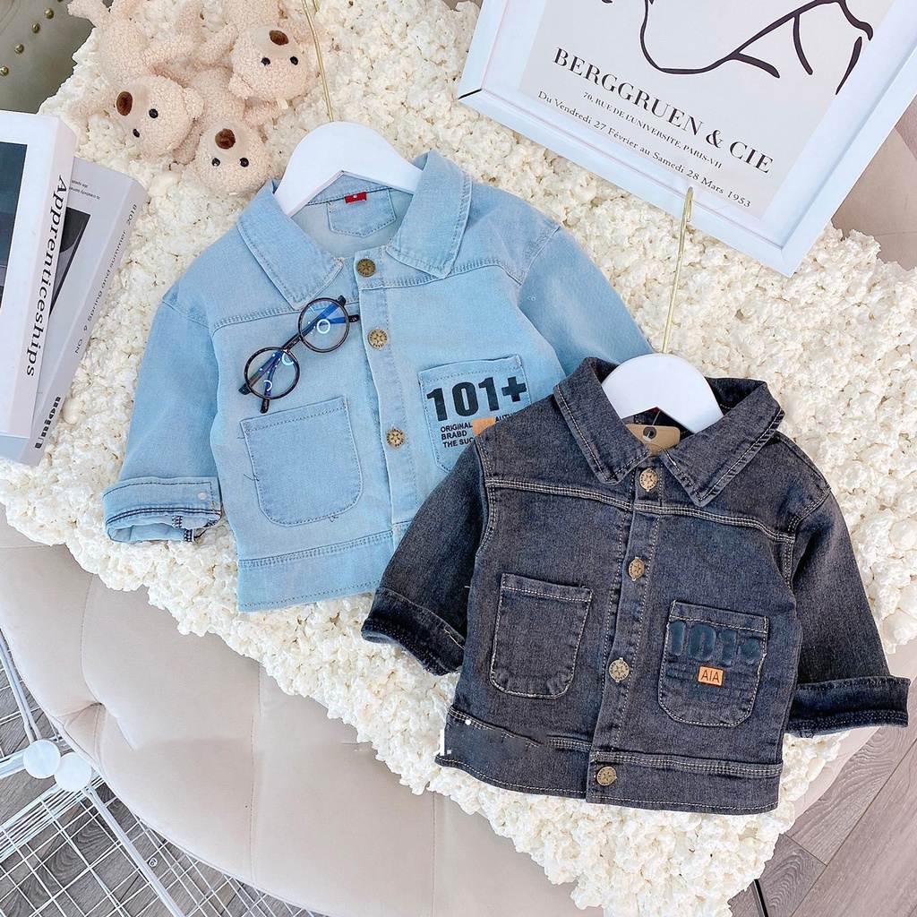 Áo Khoác Bò, Áo Jean In Hình Mickey Cực Dễ Thương Cho Bé Trai gái  10-25kg