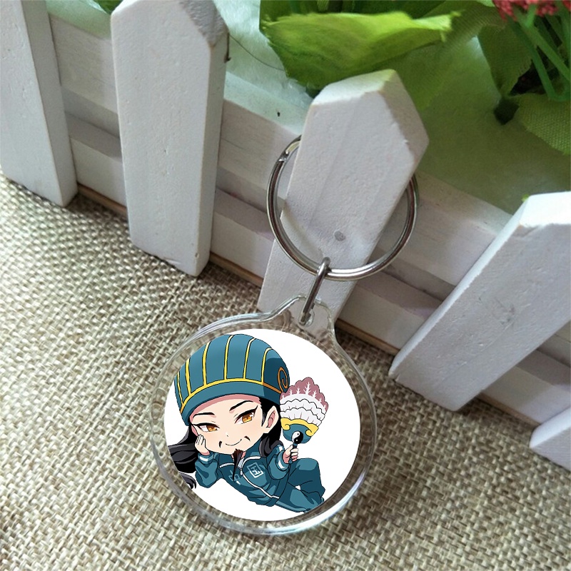 ( Tròn ) Móc treo chìa khóa mica KHỔNG MINH THÍCH ĐI QUẨY anime chibi manhua xinh xắn