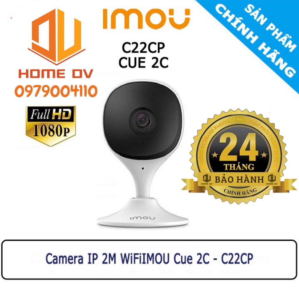 Camera trong nhà Imou C22 Cue 2e, C22 EP, C22 CP đàm thoại 2 chiều Full HD 1080p