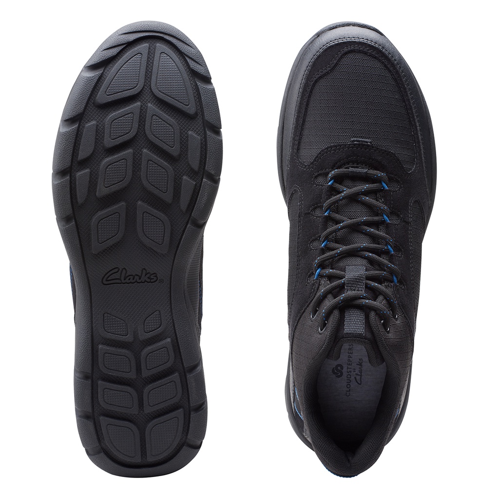Giày thể thao cao cổ vải nam CLARKS Ervin Mid màu đen