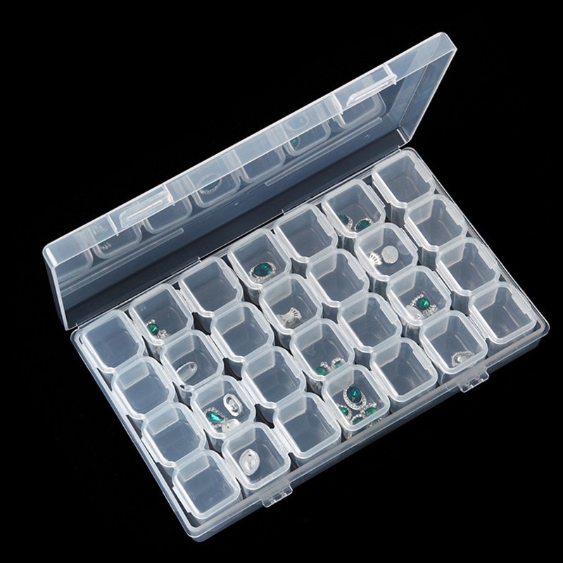 28 Detachable  Accessory Case Plastic Beads Display Storage Box Organizer Holder