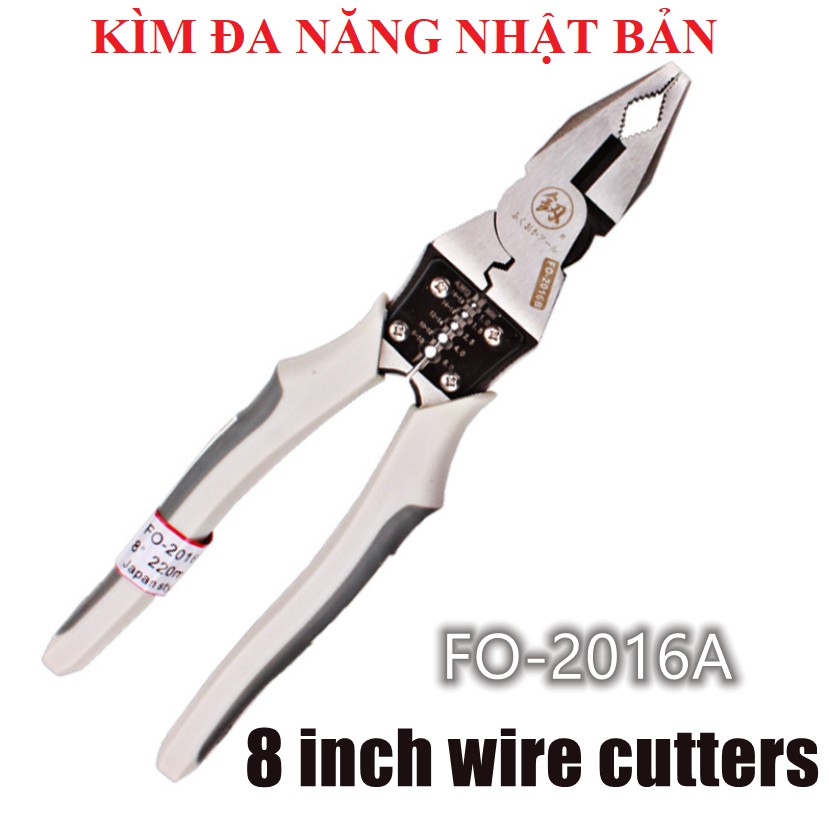 ☏ Cắt,Kẹp,Bấm Cos,Tuốt Dây☏ Kìm điện đa năng FUKOUKA 2016A - Kìm tuốt dây điện, dây cáp, bấm cos đa năng FUTE Nhật Bản