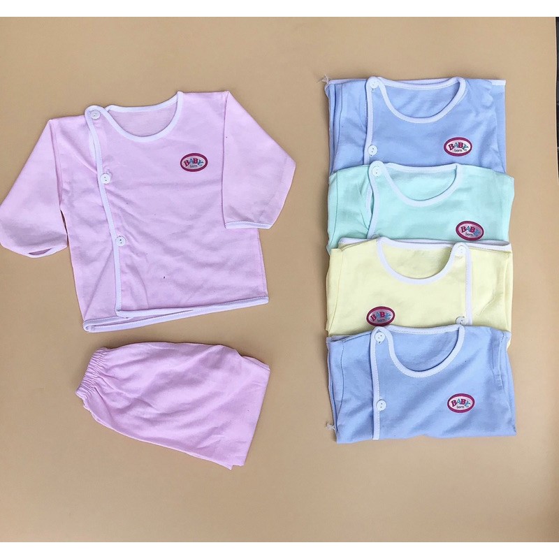 Bộ quần áo dài tay vải cotton mềm mịn cho bé sơ sinh