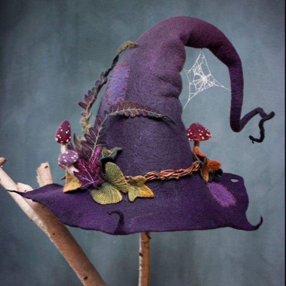 HS Mũ Phù Thủy Rộng Vành Hóa Trang Halloween