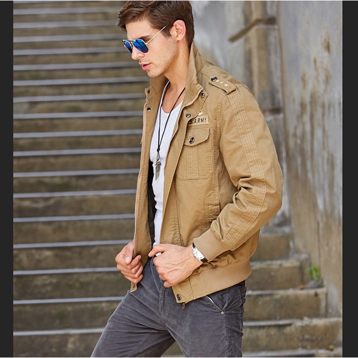 {XẢ LỖ} Áo khoác kaki nam thời trang chất đẹp