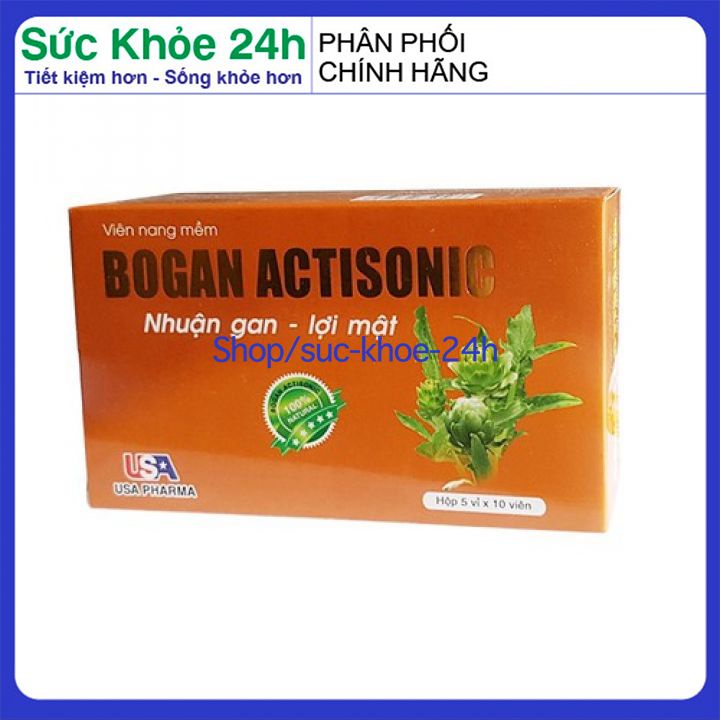 Bogan Actisonic Giải độc gan, bảo vệ tế bào gan, tăng cường chức năng gan Hộp 50 viên